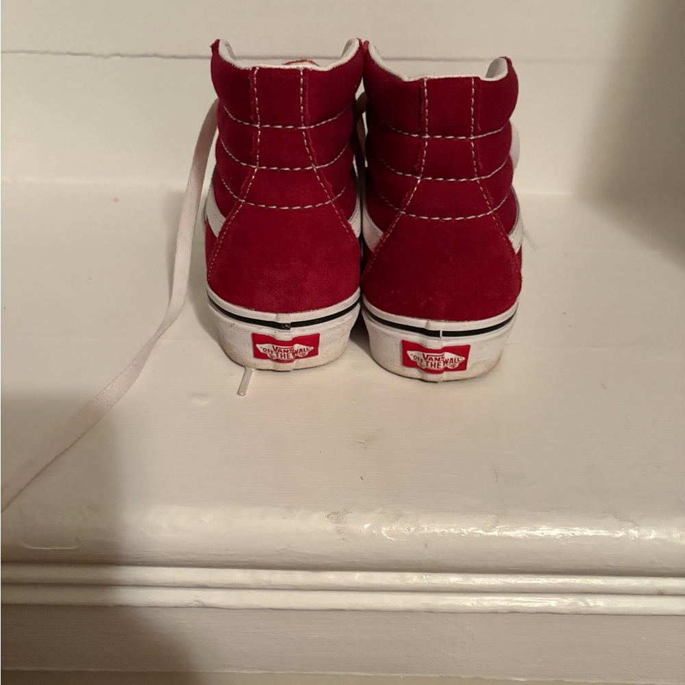 Red High-Top Vans - Picture 5 of 5